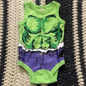 Green Hulk Graphic One-Piece Bodysuit - Kids